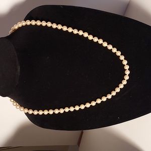 Gsilver faux pearl necklace